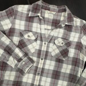 Bob Timberlake Plaid Button Down Shirt Long‎ Sleeve Women's Large Casual